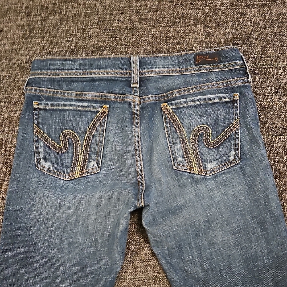 Citizens Of Humanity Blue Low Waist Flare Jeans